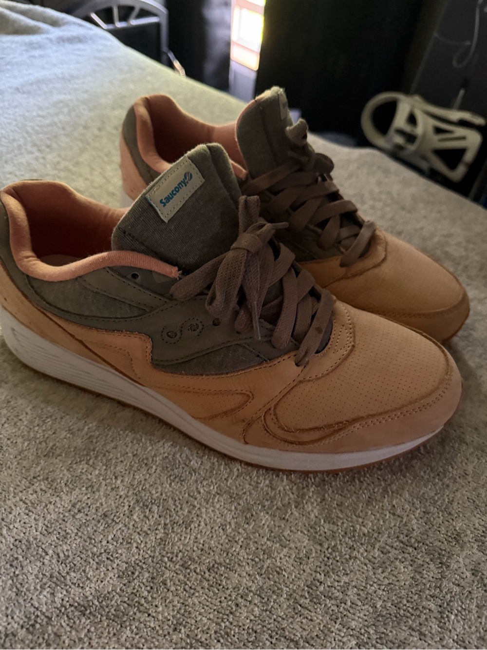 Saucony Pink Suede Low-Top Sneakers